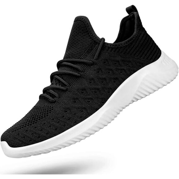 Other - Men's Black White Slip On Lightweight Breathable Comfortable Fashion Sneakers